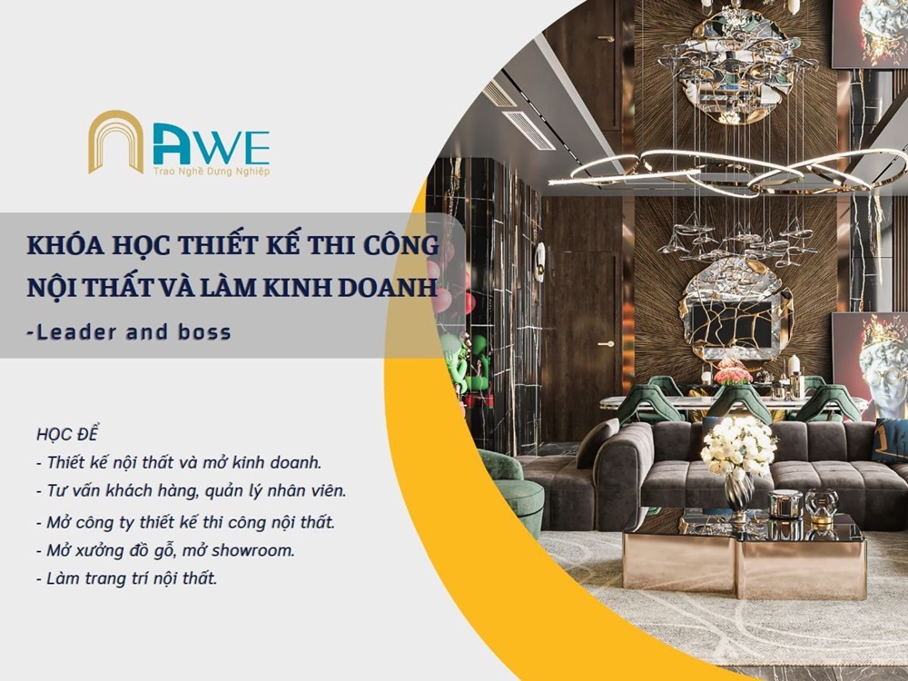 khóa học thiết kế nội thất và làm chủ kinh doanh